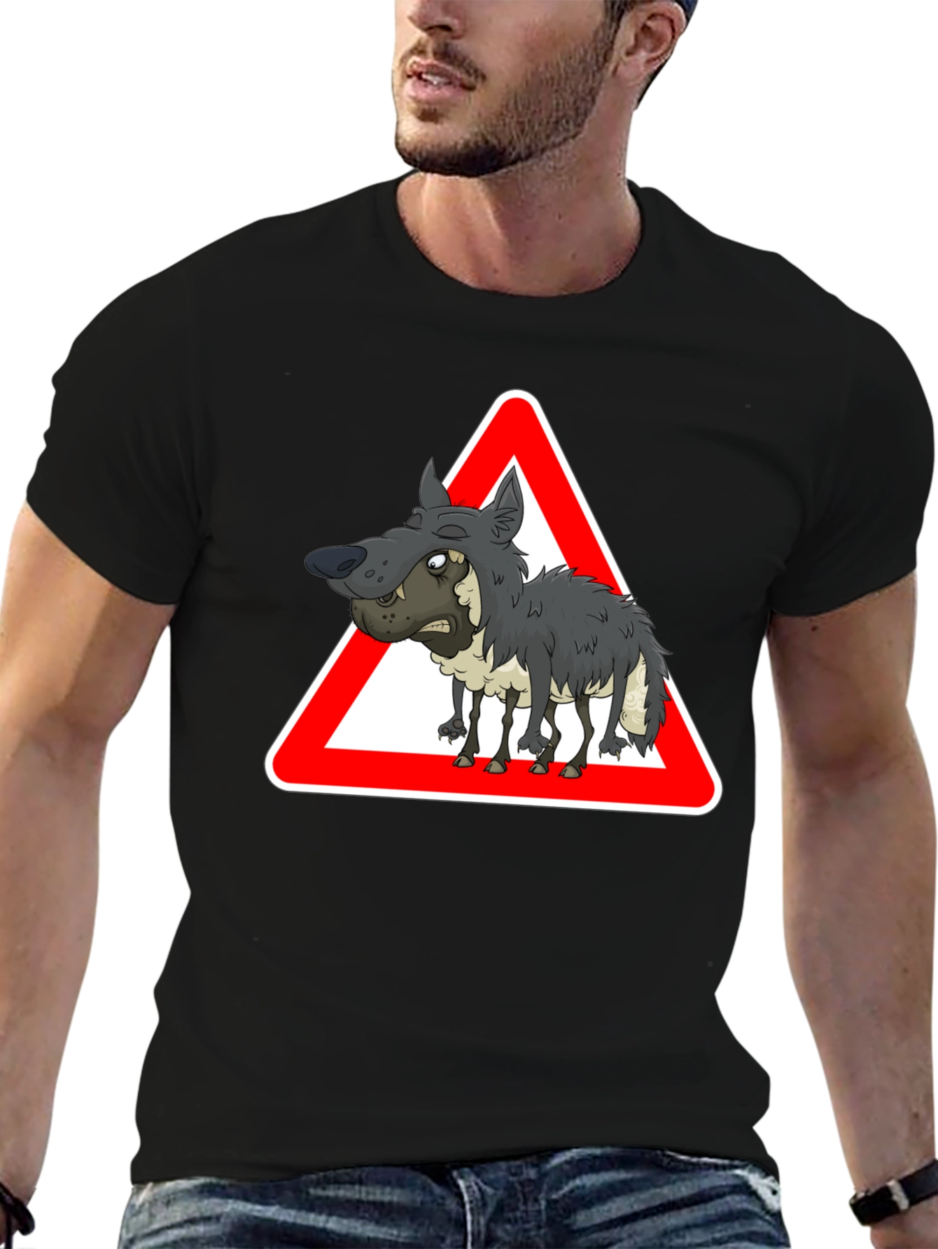 Warning: Wolf in Sheeps Clothing - Black T-Shirt