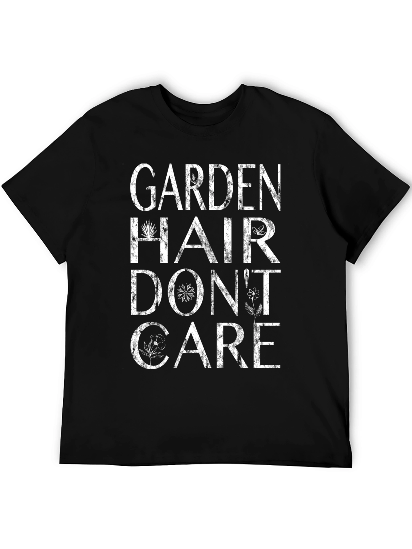 Garden Hair Dont Care Black T-Shirt