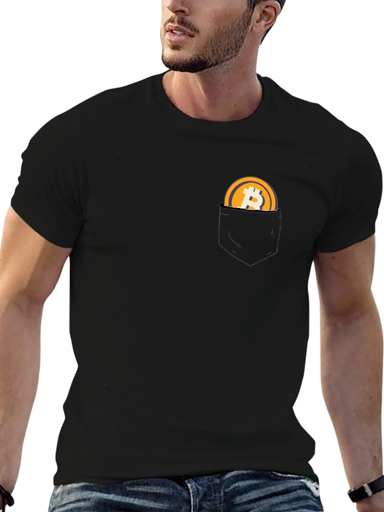 Bitcoin Pocket T-Shirt - Crypto Currency Tee