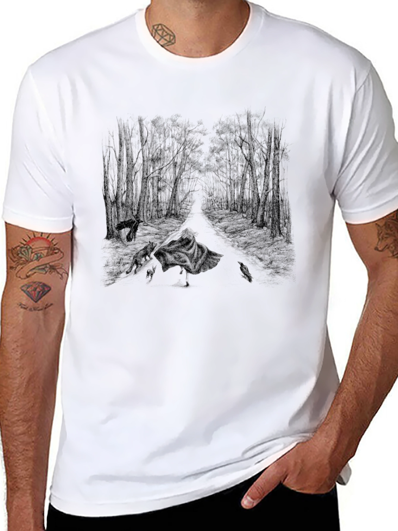 Dark Forest Graphic Tee - Unisex Black T-Shirt