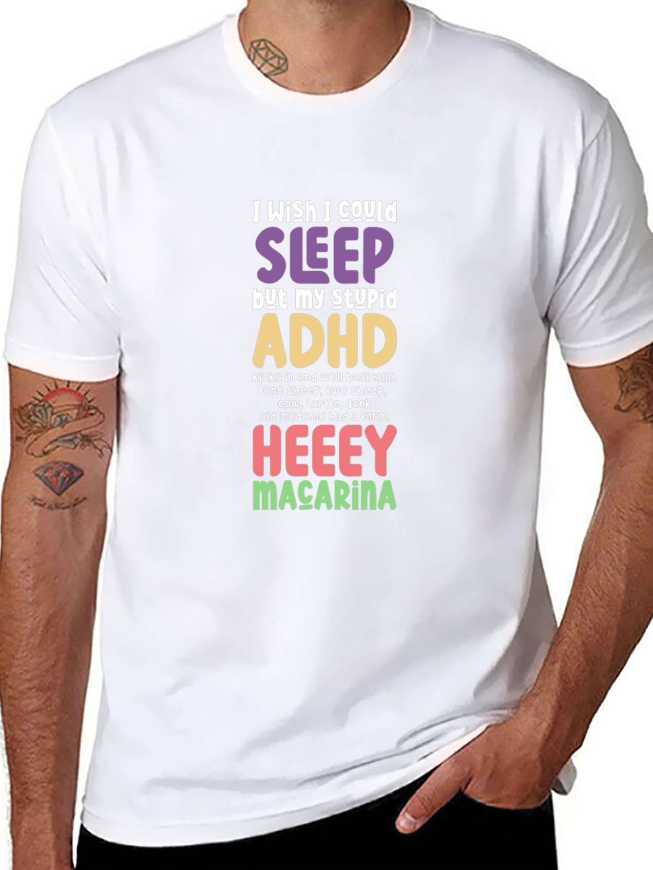 Funny ADHD Sleep Graphic T-Shirt