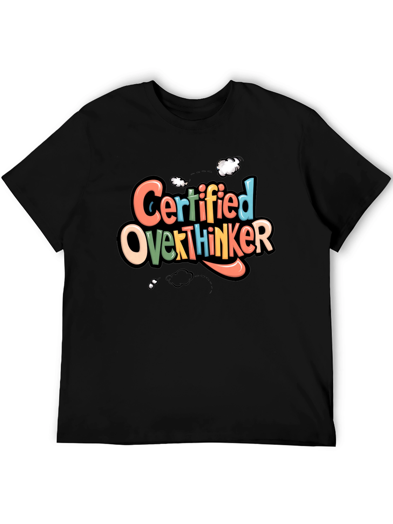 Certified Overthinker Graphic Tee - Black T-Shirt