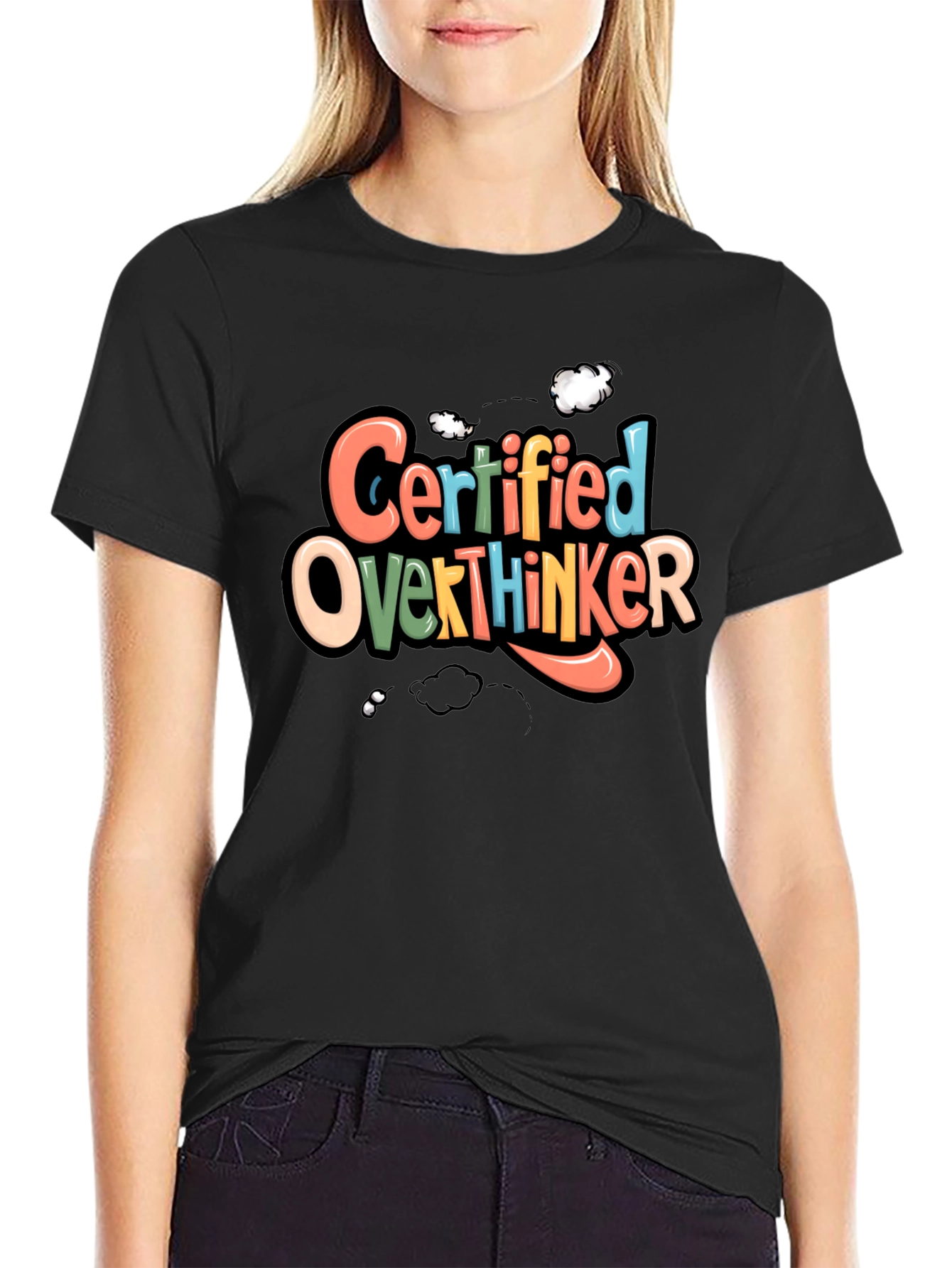 Certified Overthinker Graphic Tee - Black T-Shirt