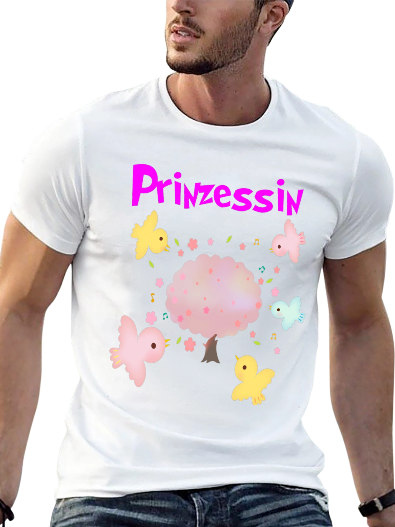 Princess Tree Birds Black T-Shirt