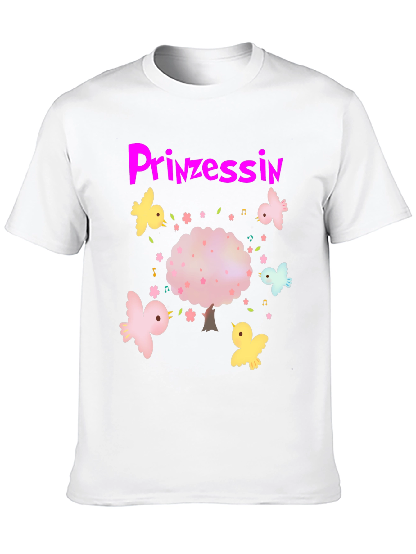 Princess Tree Birds Black T-Shirt