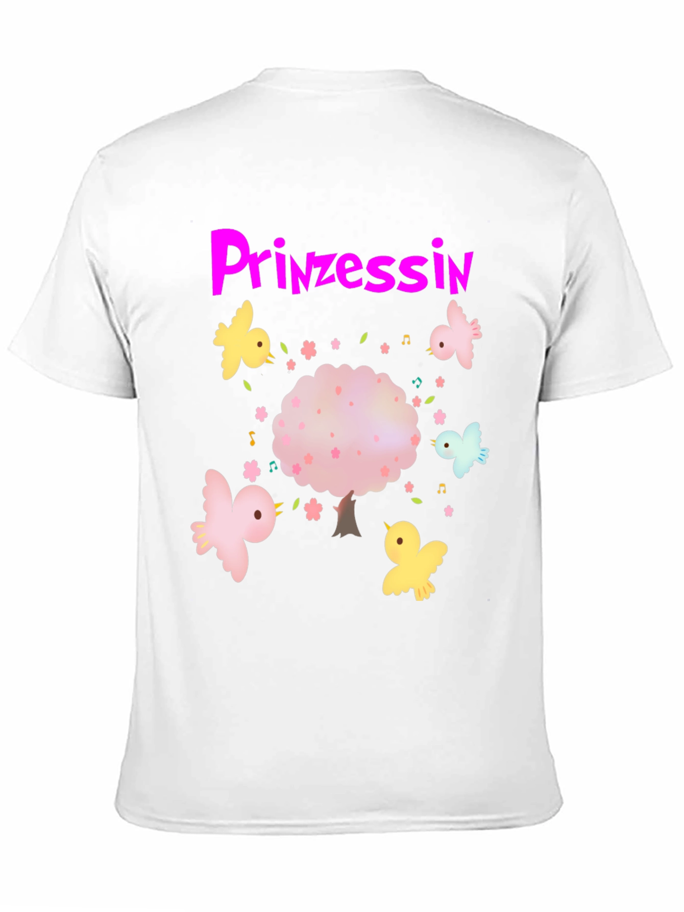 Princess Tree Birds Black T-Shirt