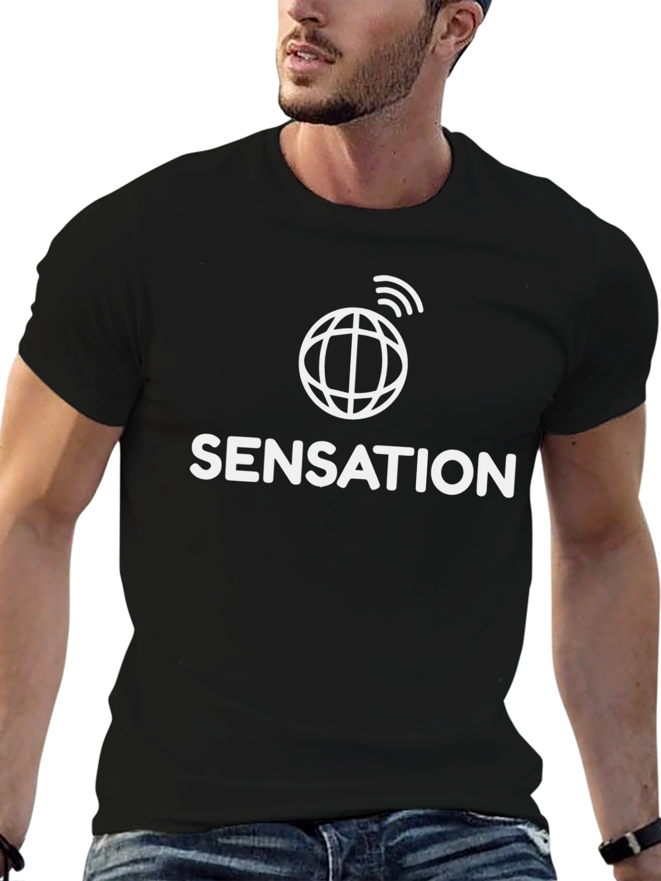 Sensation Graphic Tee - Modern Black T-Shirt