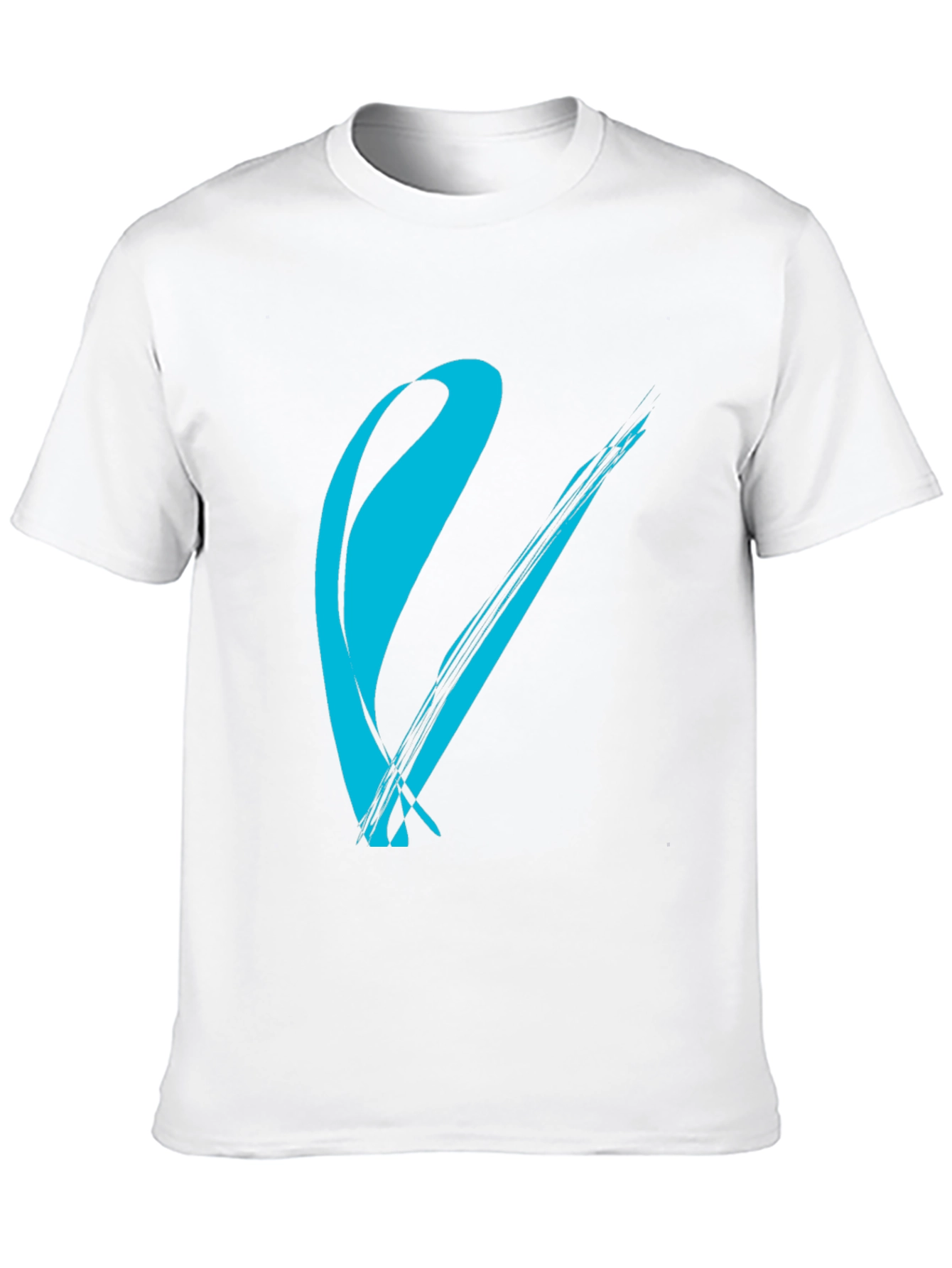 Modern Brush Stroke Graphic Tee - Black