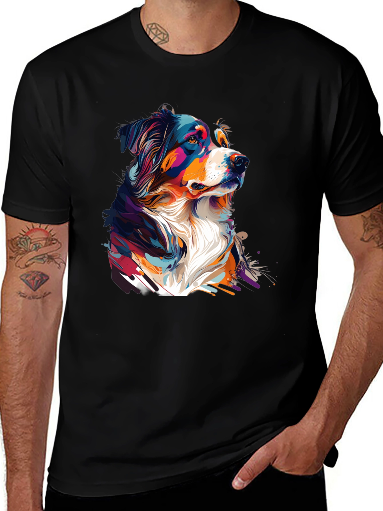 Vivid Australian Shepherd Graphic Tee