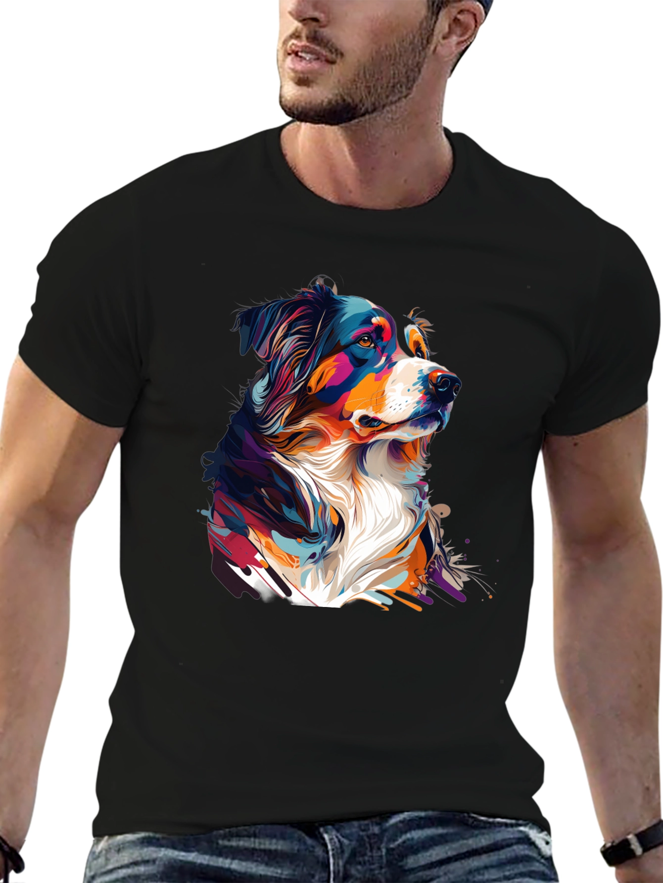 Vivid Australian Shepherd Graphic Tee