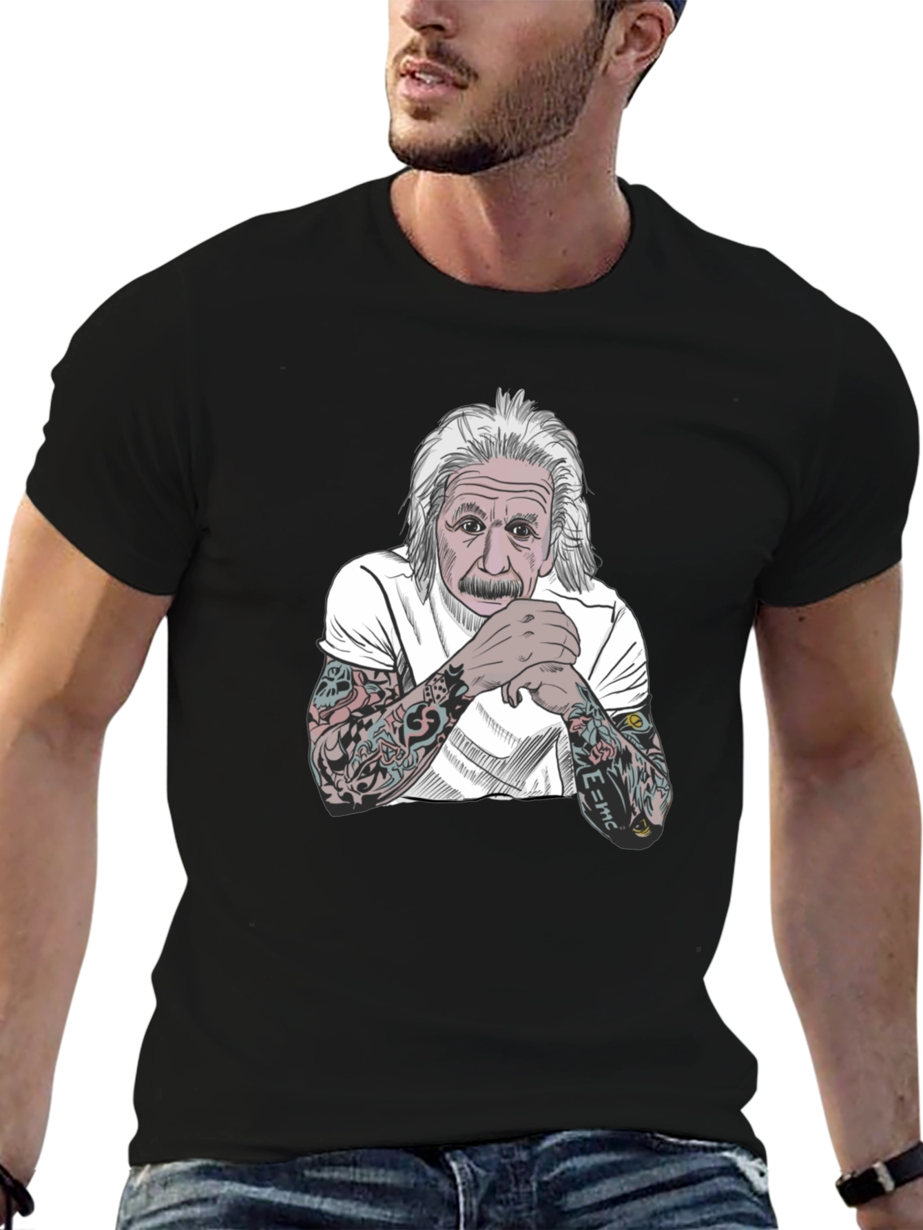 Einstein Tattoo T-Shirt - Black
