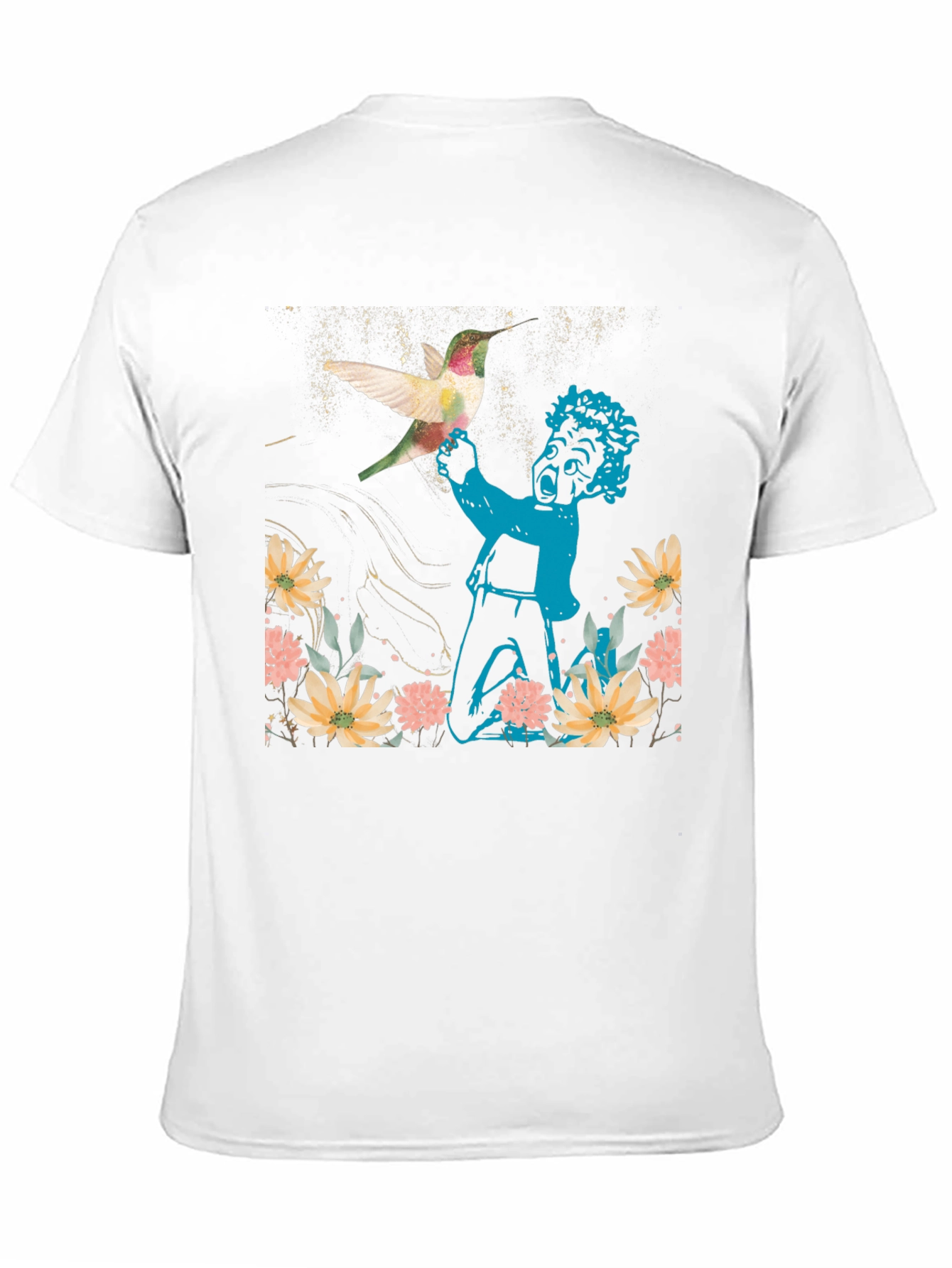 Hummingbird & Boy Graphic T-Shirt