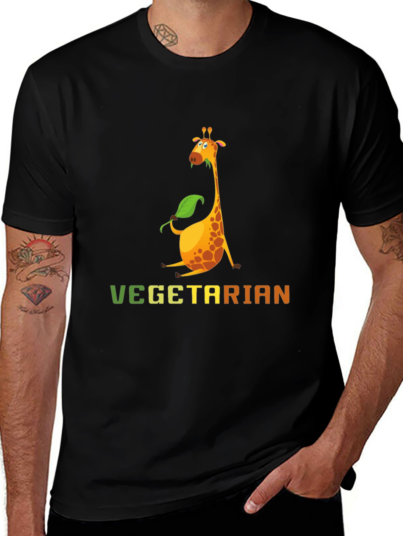 Vegetarian Giraffe Graphic T-Shirt - Unisex