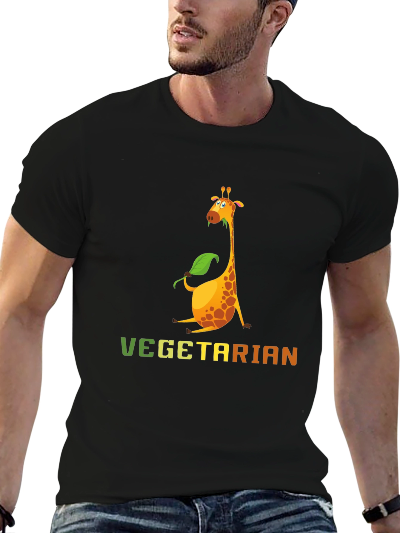 Vegetarian Giraffe Graphic T-Shirt - Unisex
