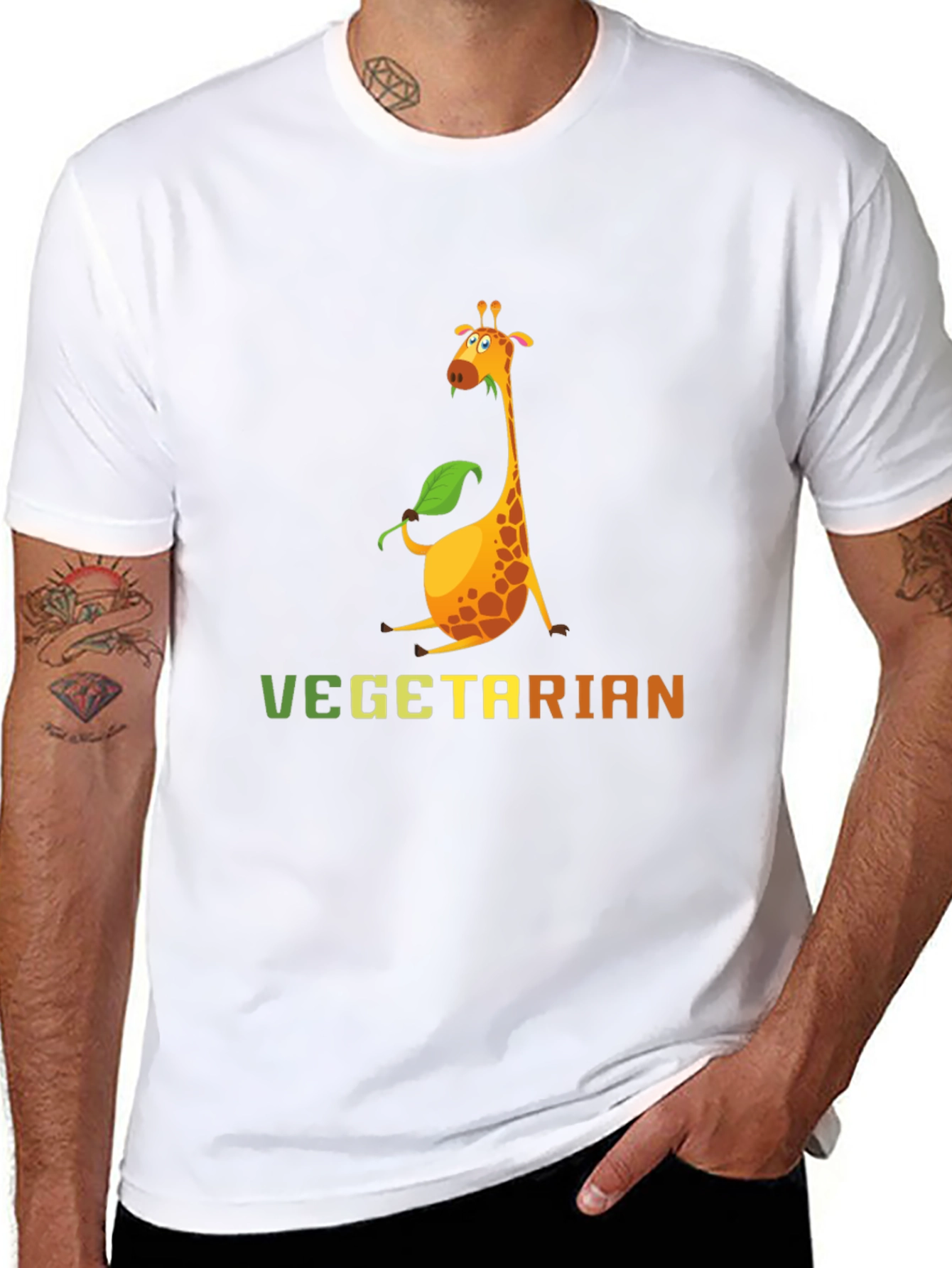 Vegetarian Giraffe Graphic T-Shirt - Unisex