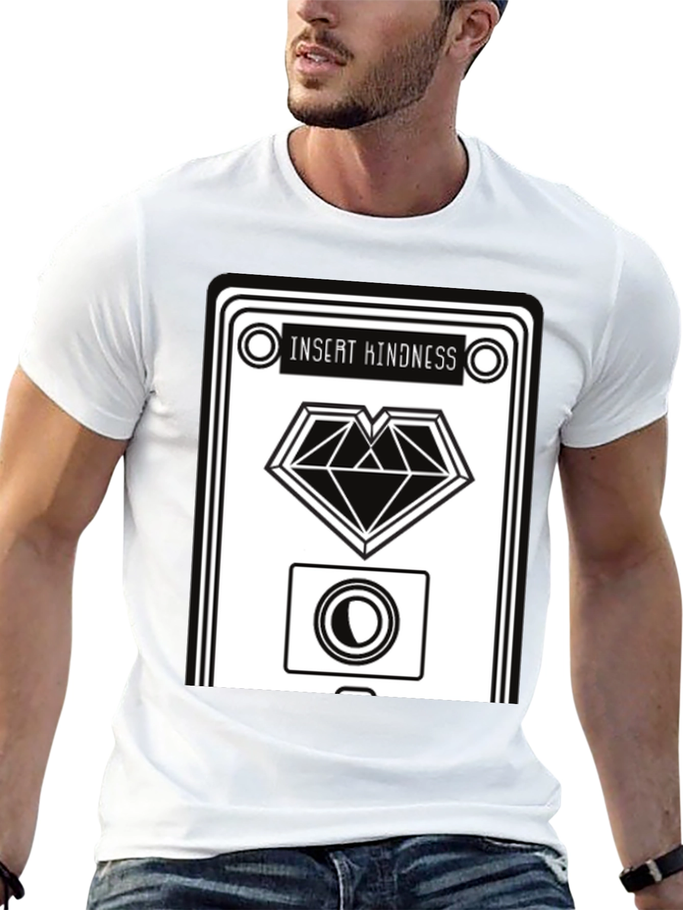 Insert Kindness Black Graphic Tee