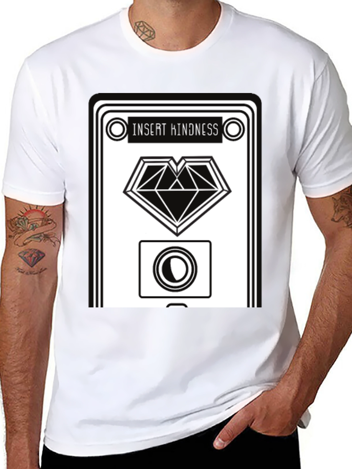 Insert Kindness Black Graphic Tee