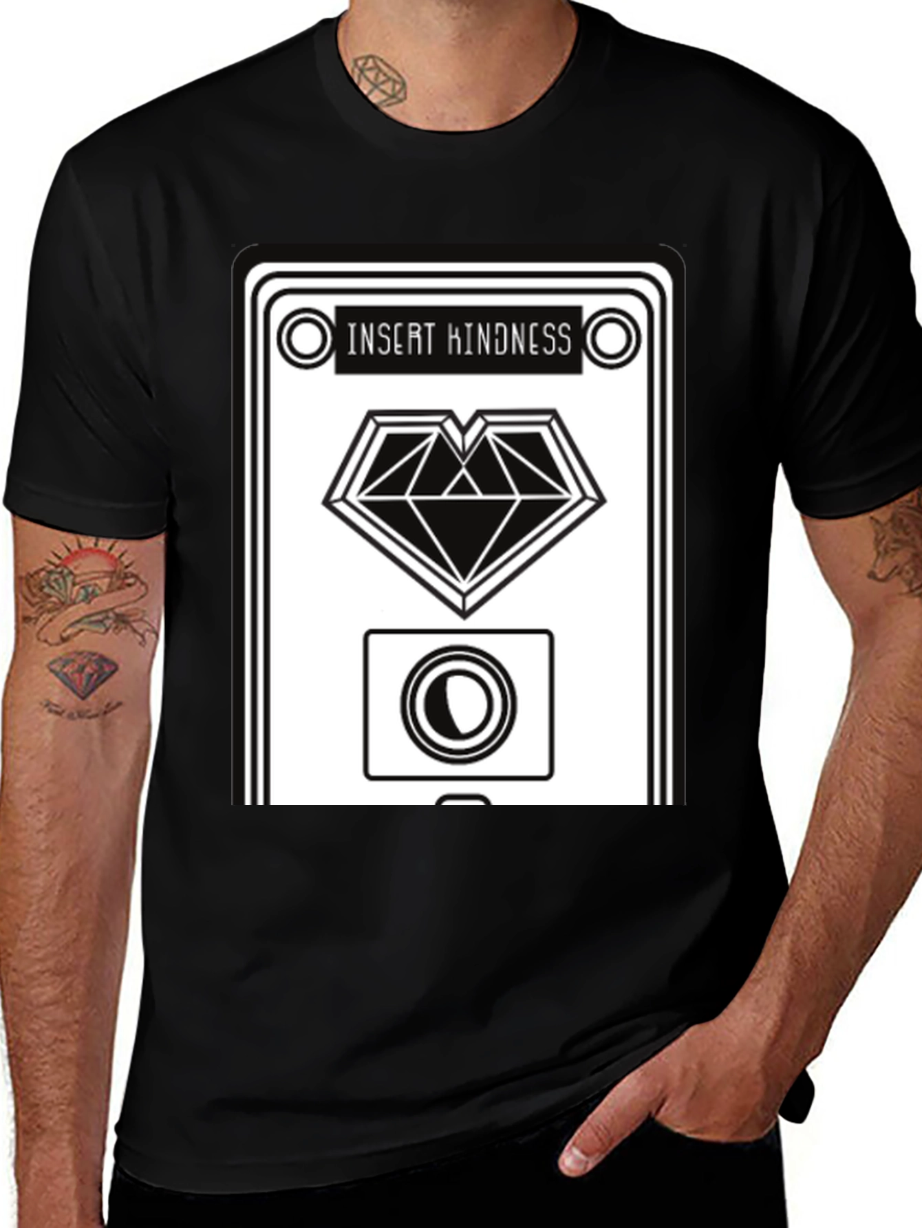 Insert Kindness Black Graphic Tee