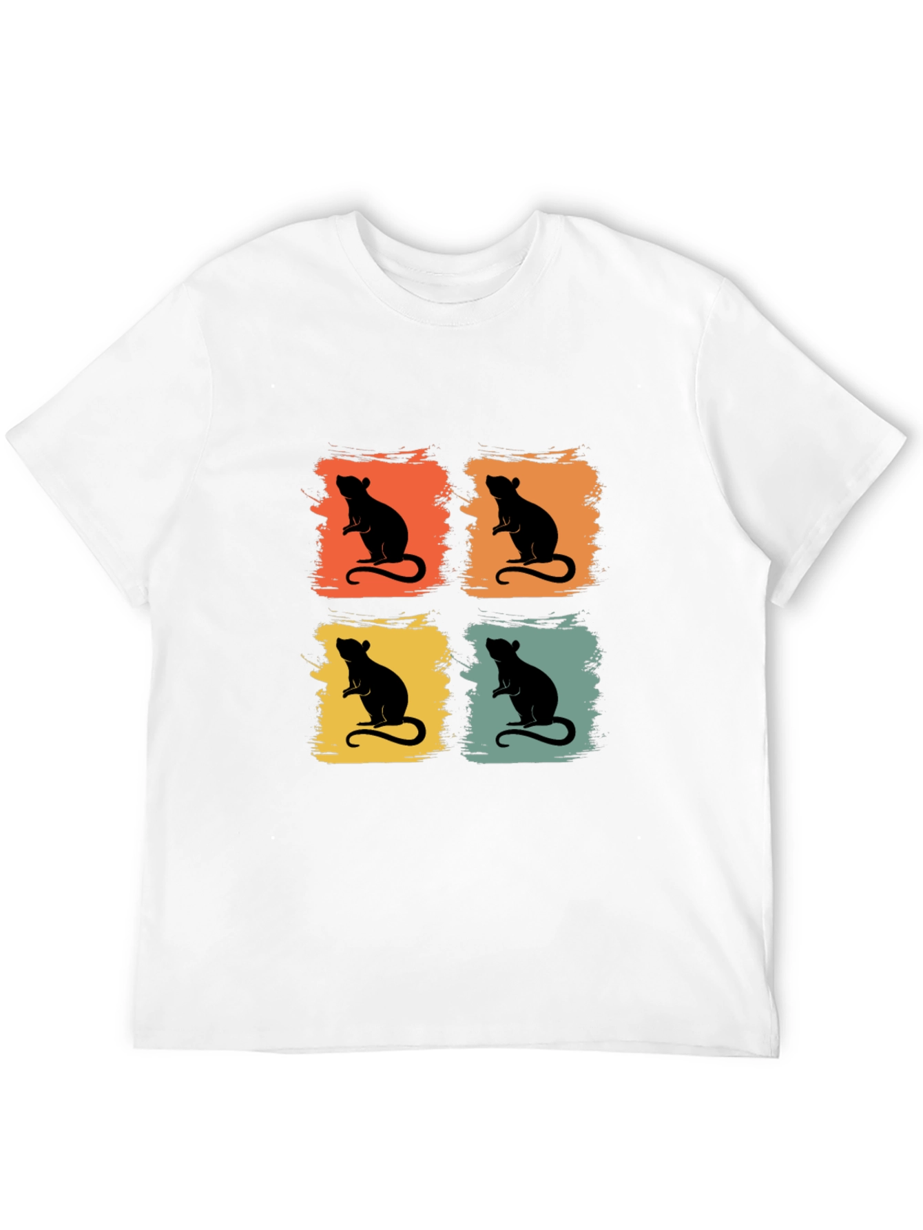 Retro Rat Graphic Tee - Fun Animal Shirt