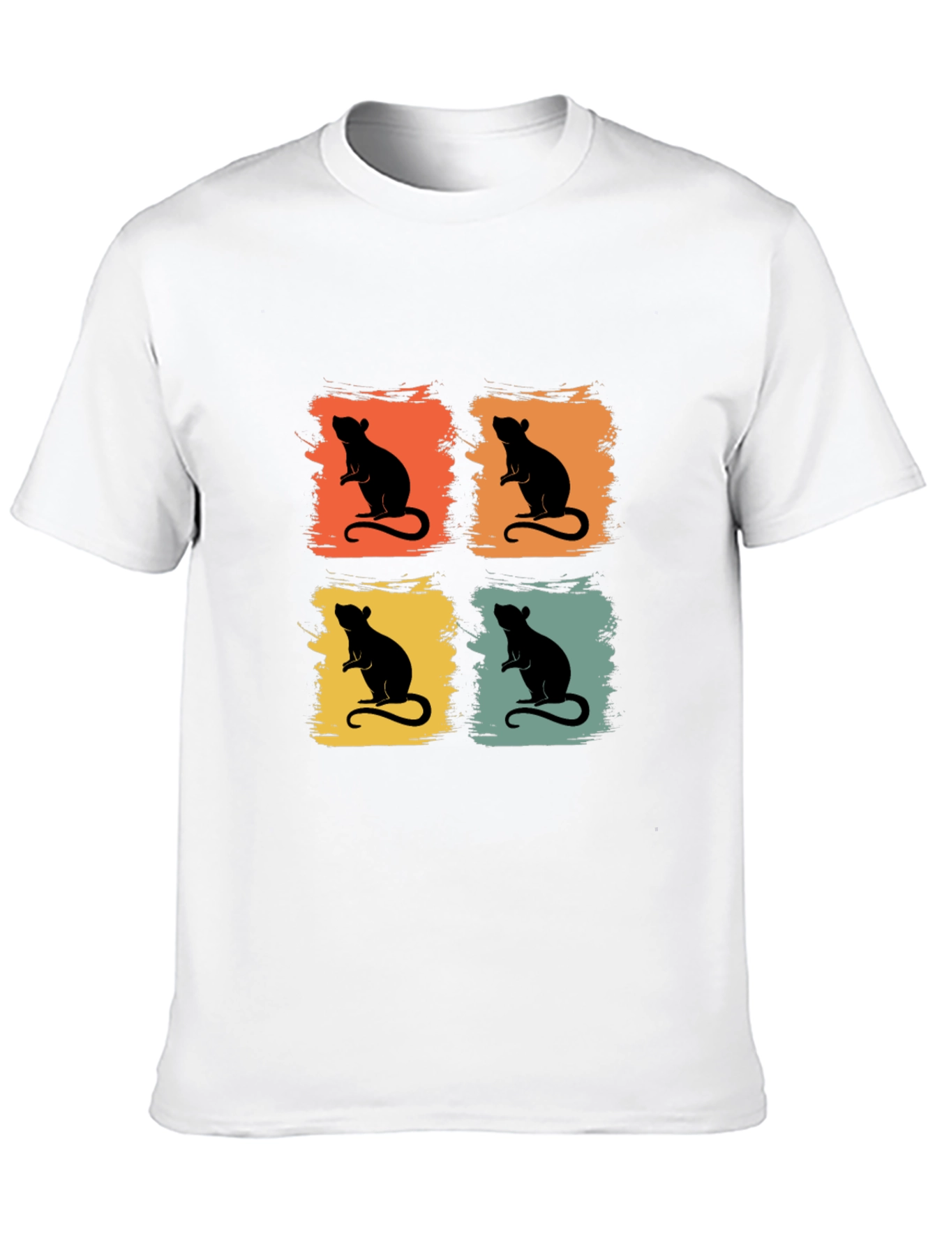 Retro Rat Graphic Tee - Fun Animal Shirt