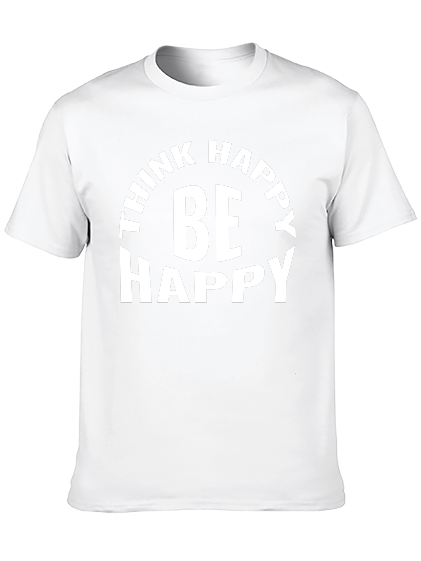 Think Happy Be Happy Graphic Tee - Black