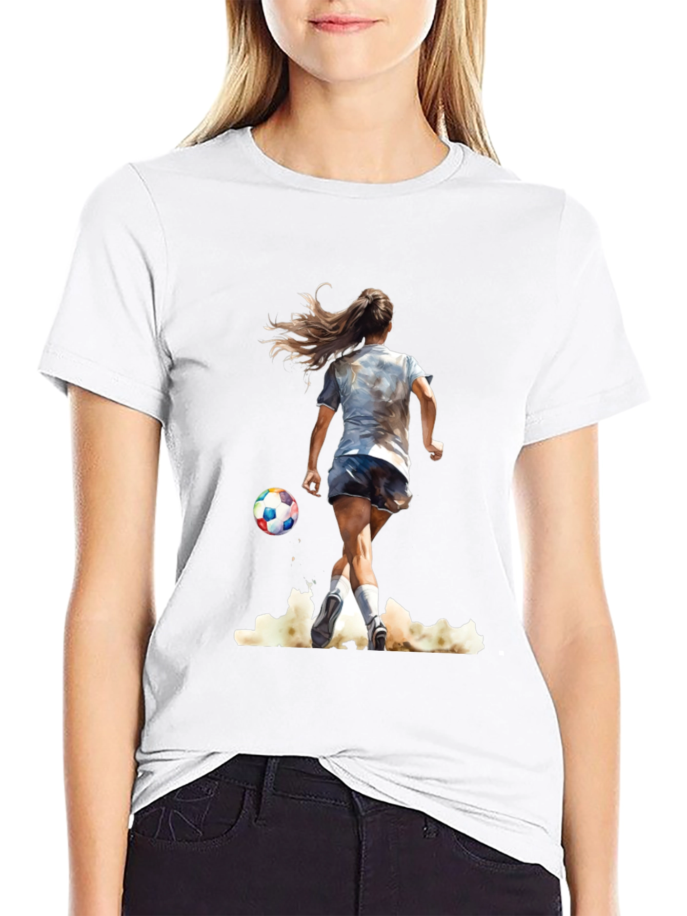 Soccer Girl Graphic Tee - Stylish Sportswear