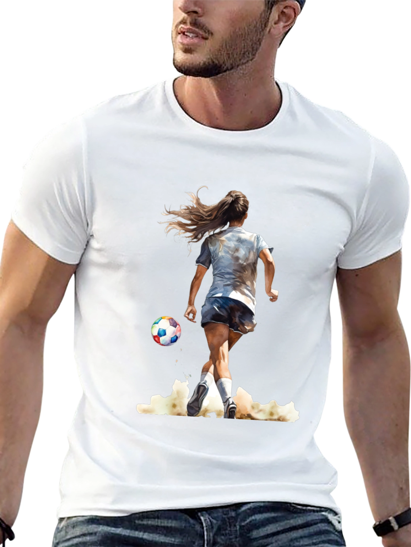 Soccer Girl Graphic Tee - Stylish Sportswear