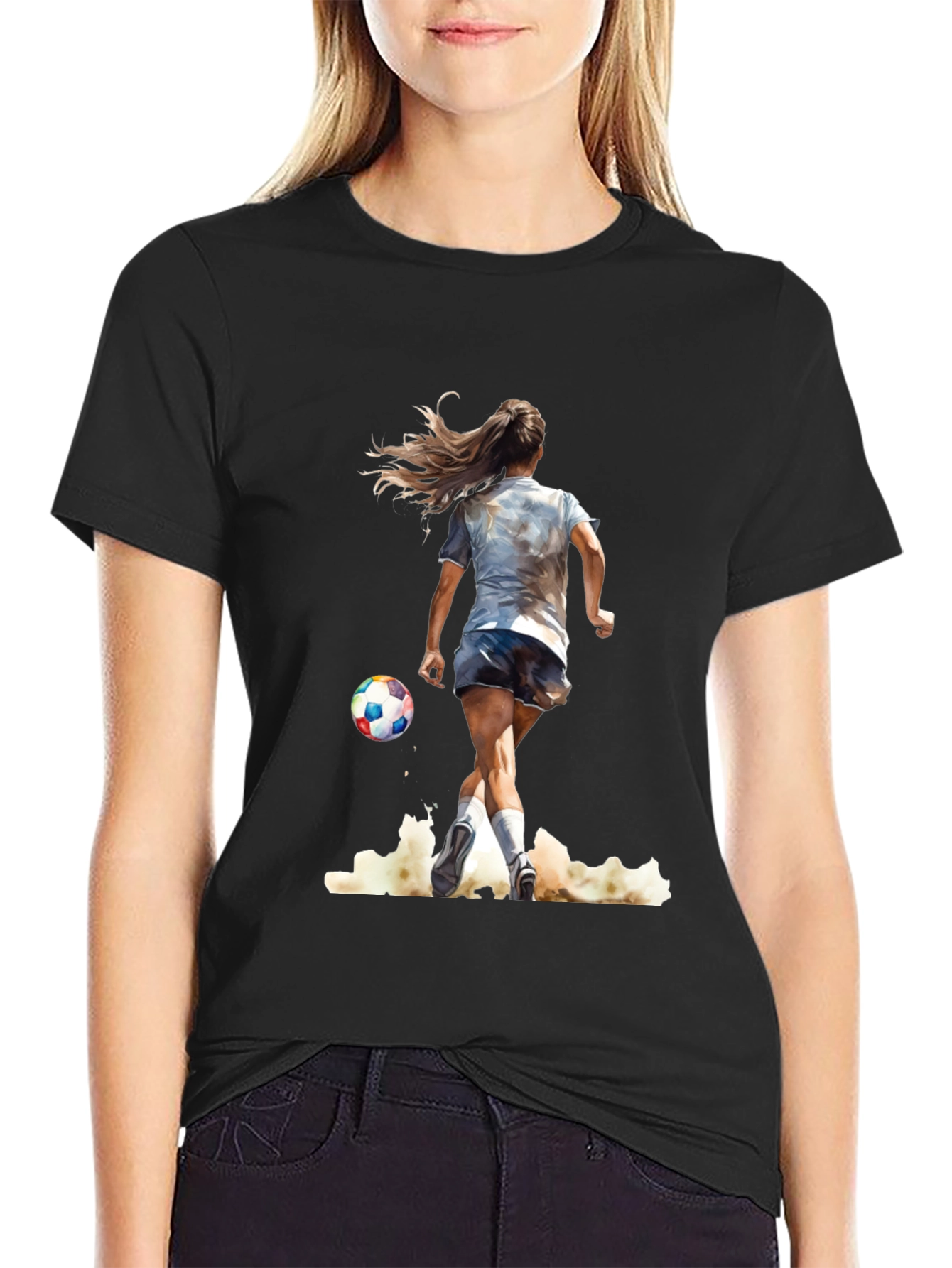 Soccer Girl Graphic Tee - Stylish Sportswear