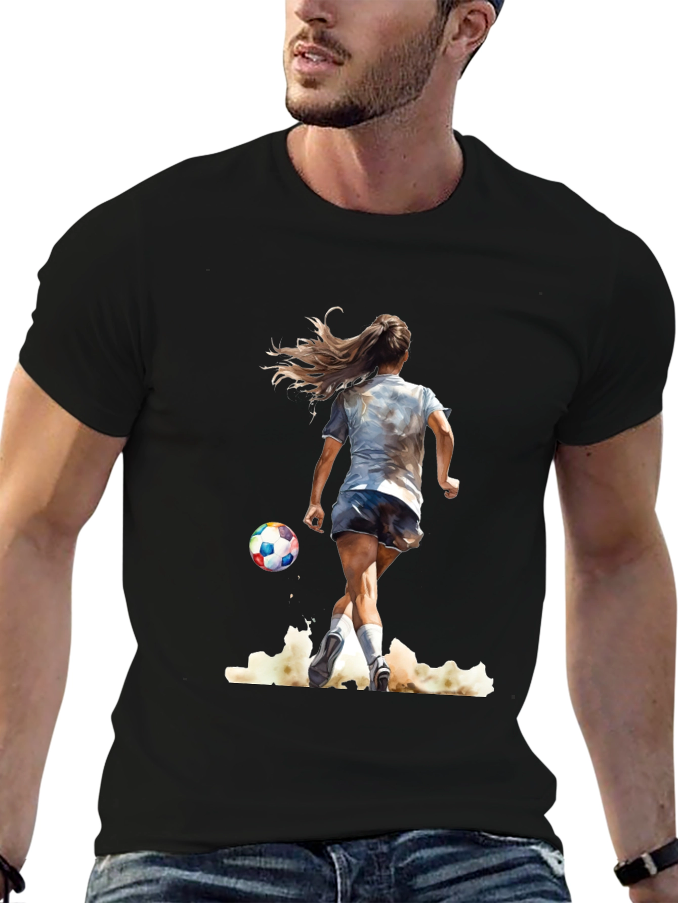 Soccer Girl Graphic Tee - Stylish Sportswear
