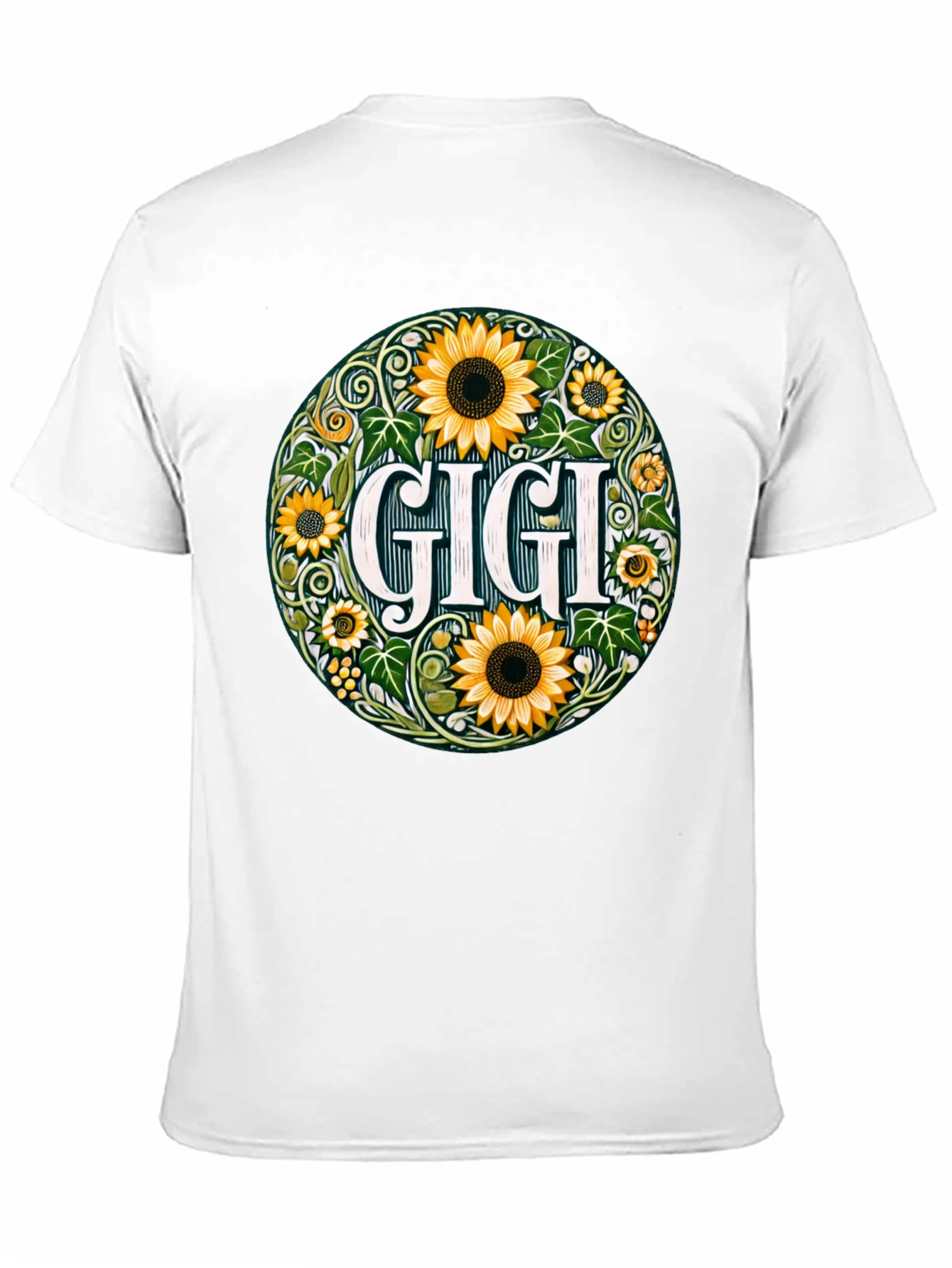 Gigi Sunflower Graphic Tee - Floral Grandparent Shirt