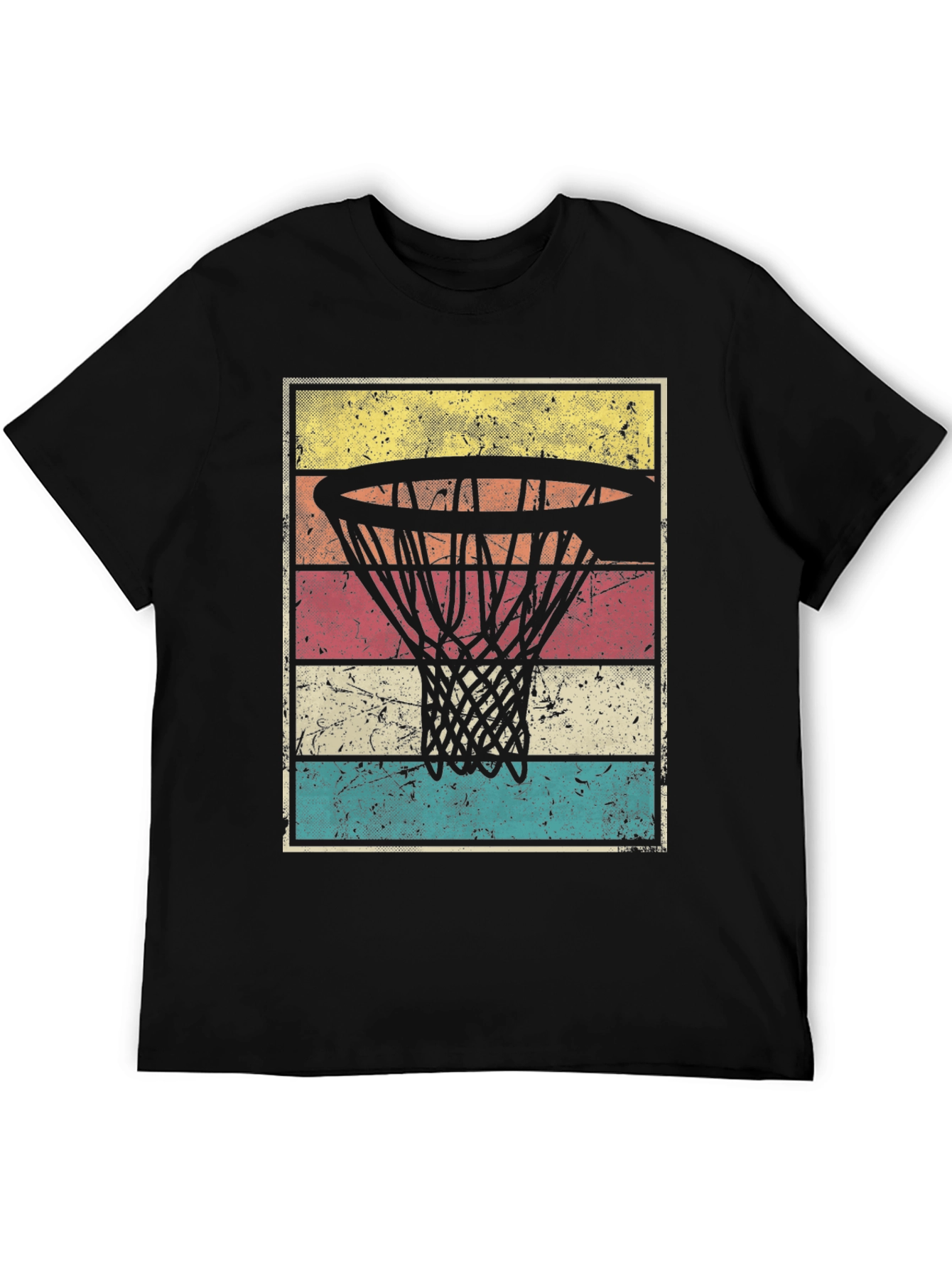Retro Basketball Hoop Graphic T-Shirt