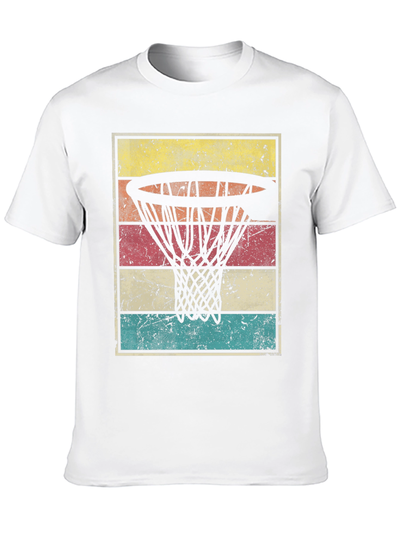 Retro Basketball Hoop Graphic T-Shirt