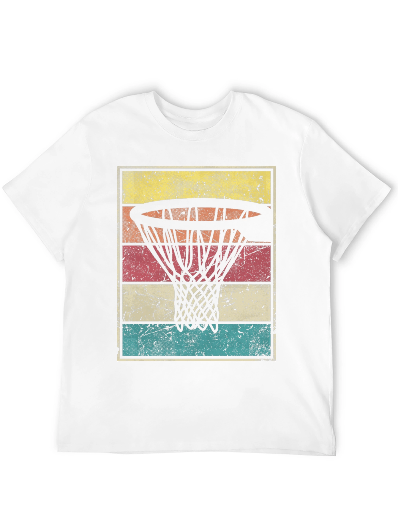 Retro Basketball Hoop Graphic T-Shirt