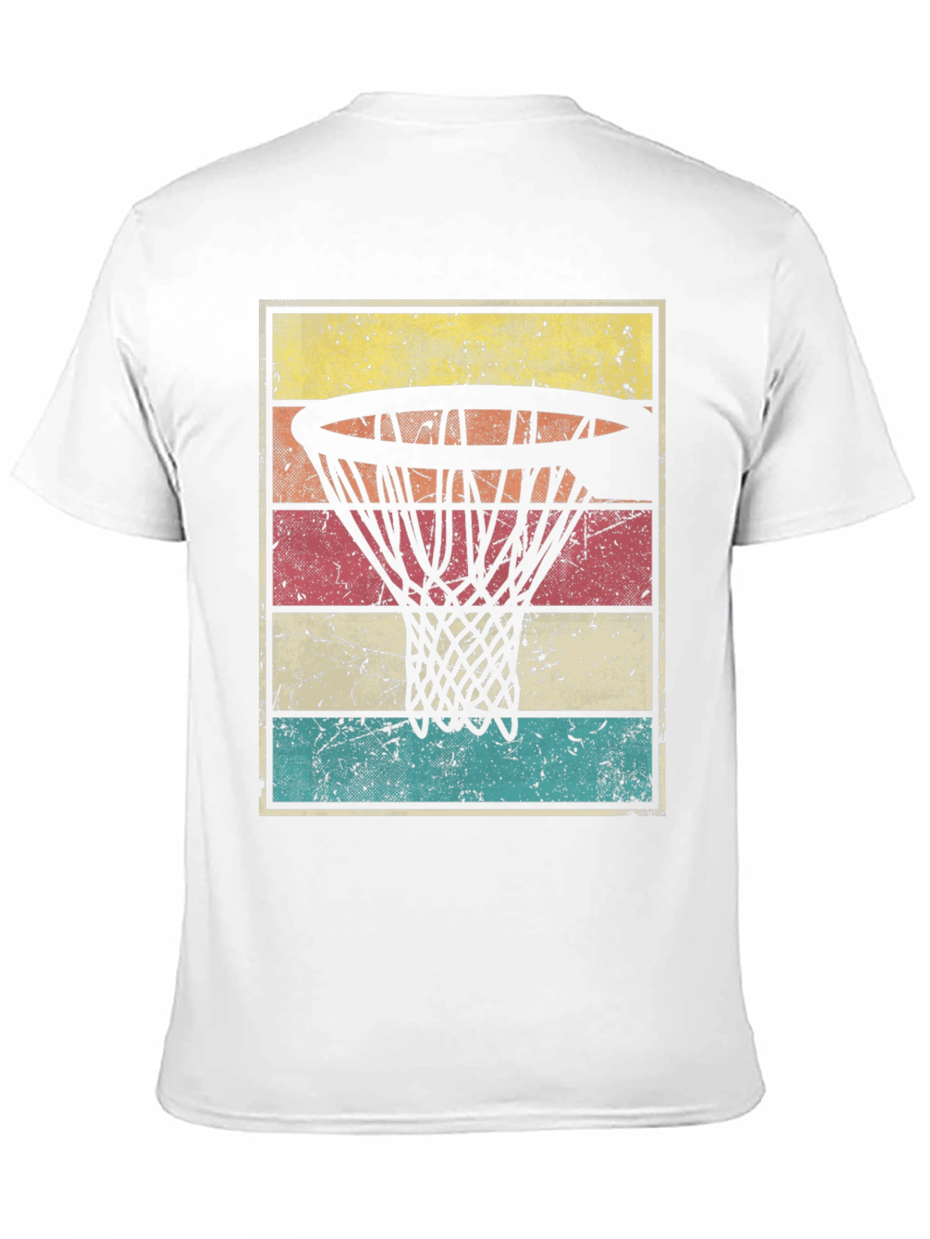 Retro Basketball Hoop Graphic T-Shirt