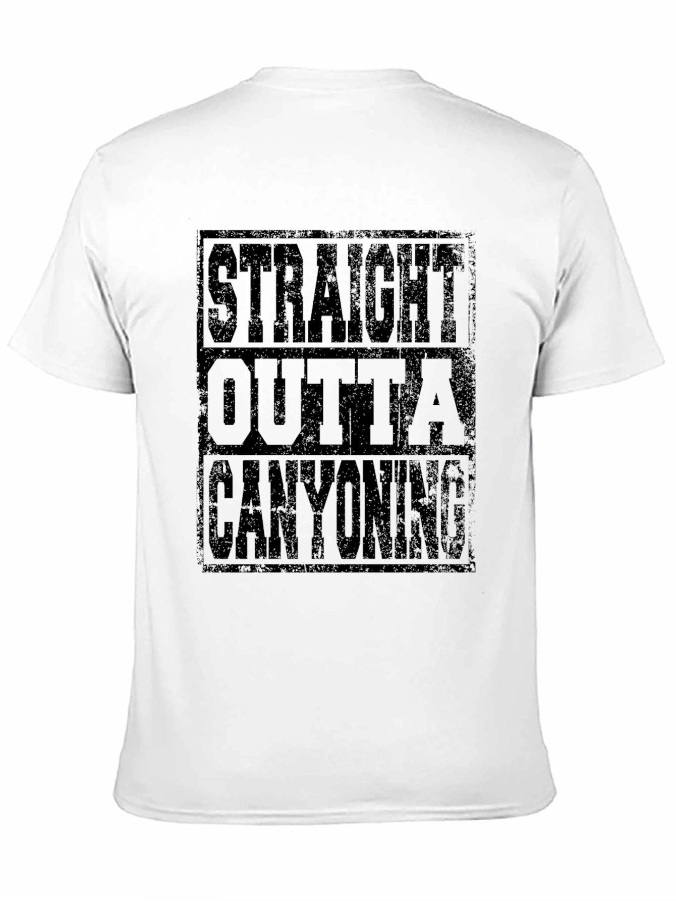 Straight Outta Canyoning Black T-Shirt