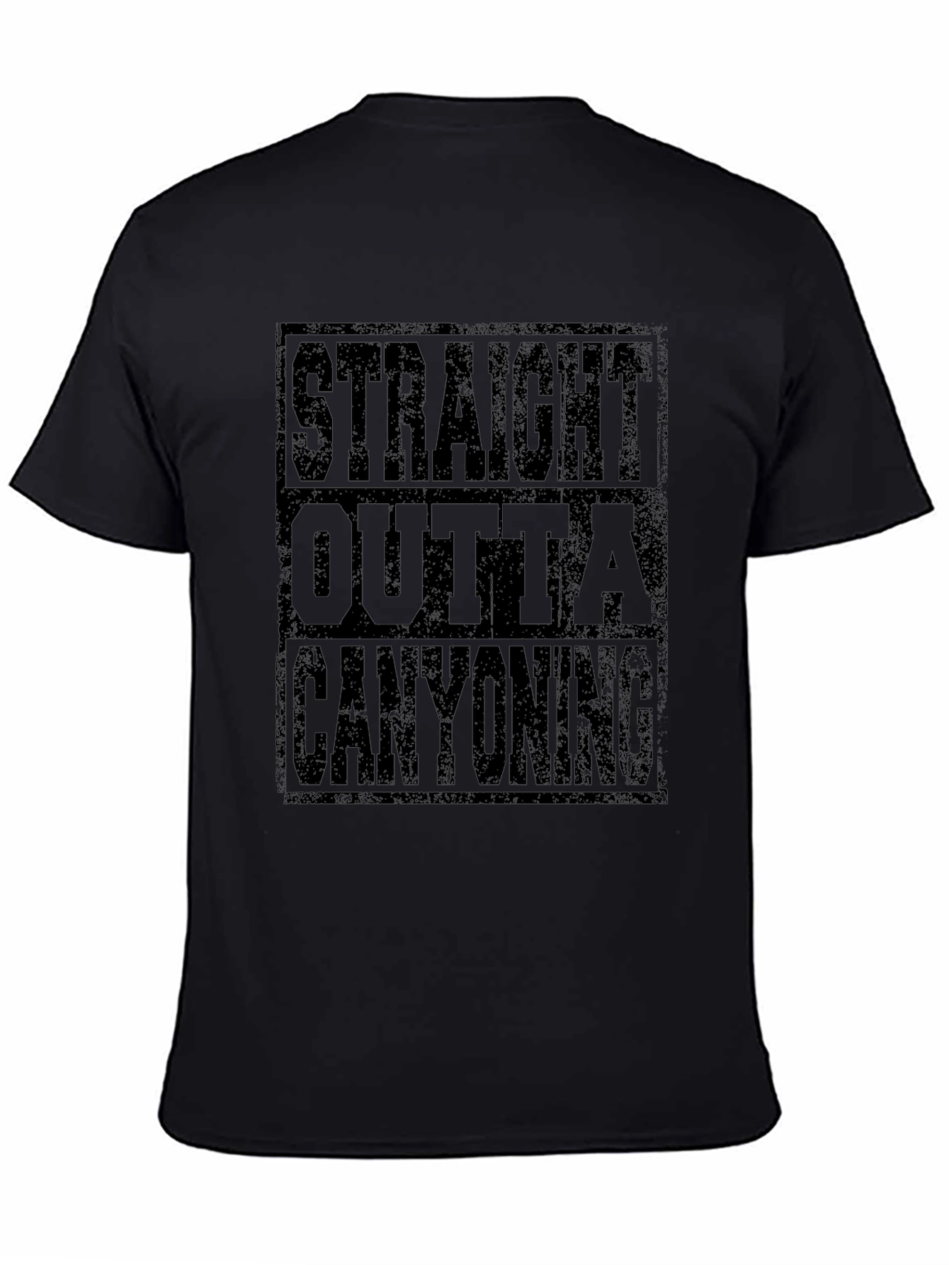 Straight Outta Canyoning Black T-Shirt