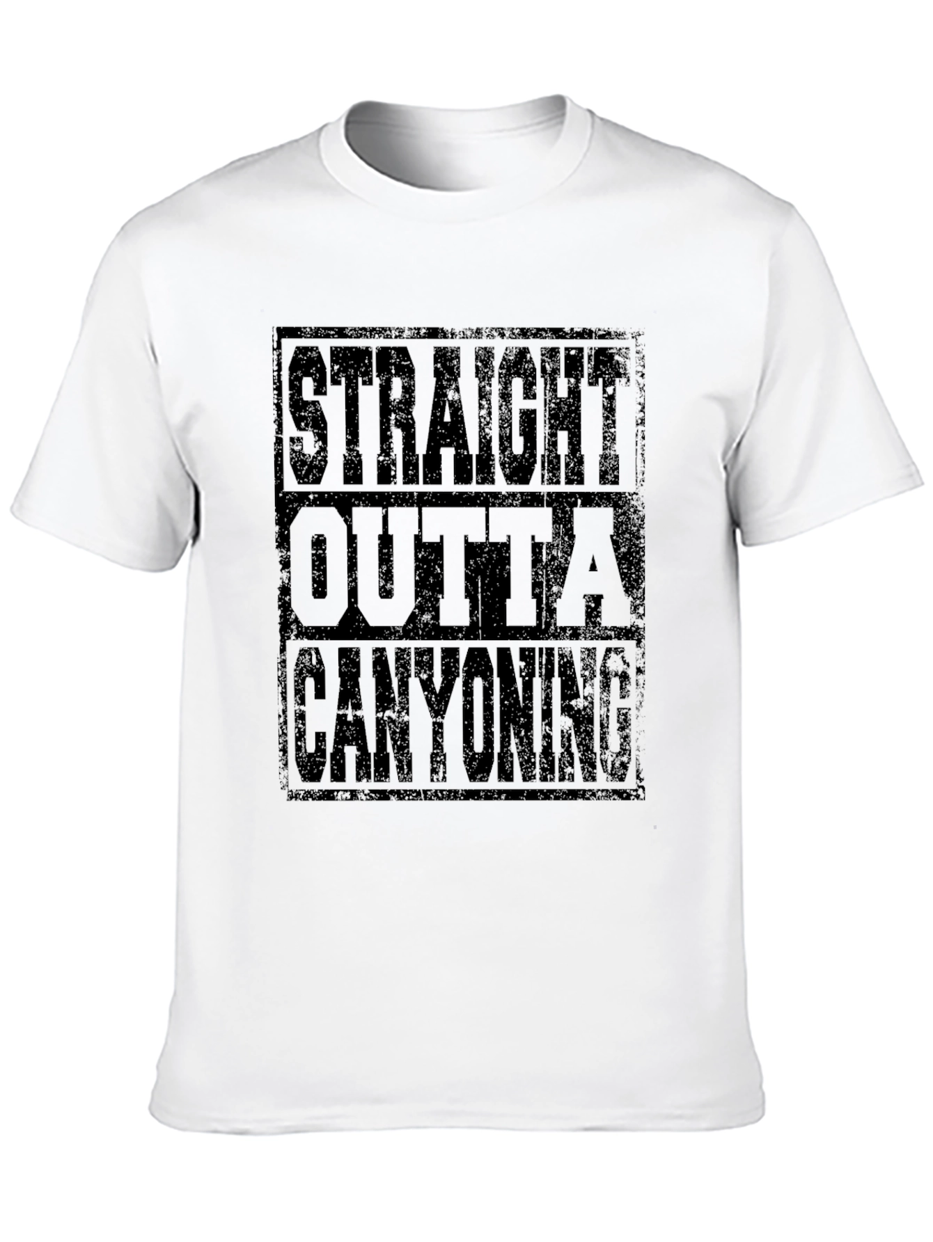 Straight Outta Canyoning Black T-Shirt