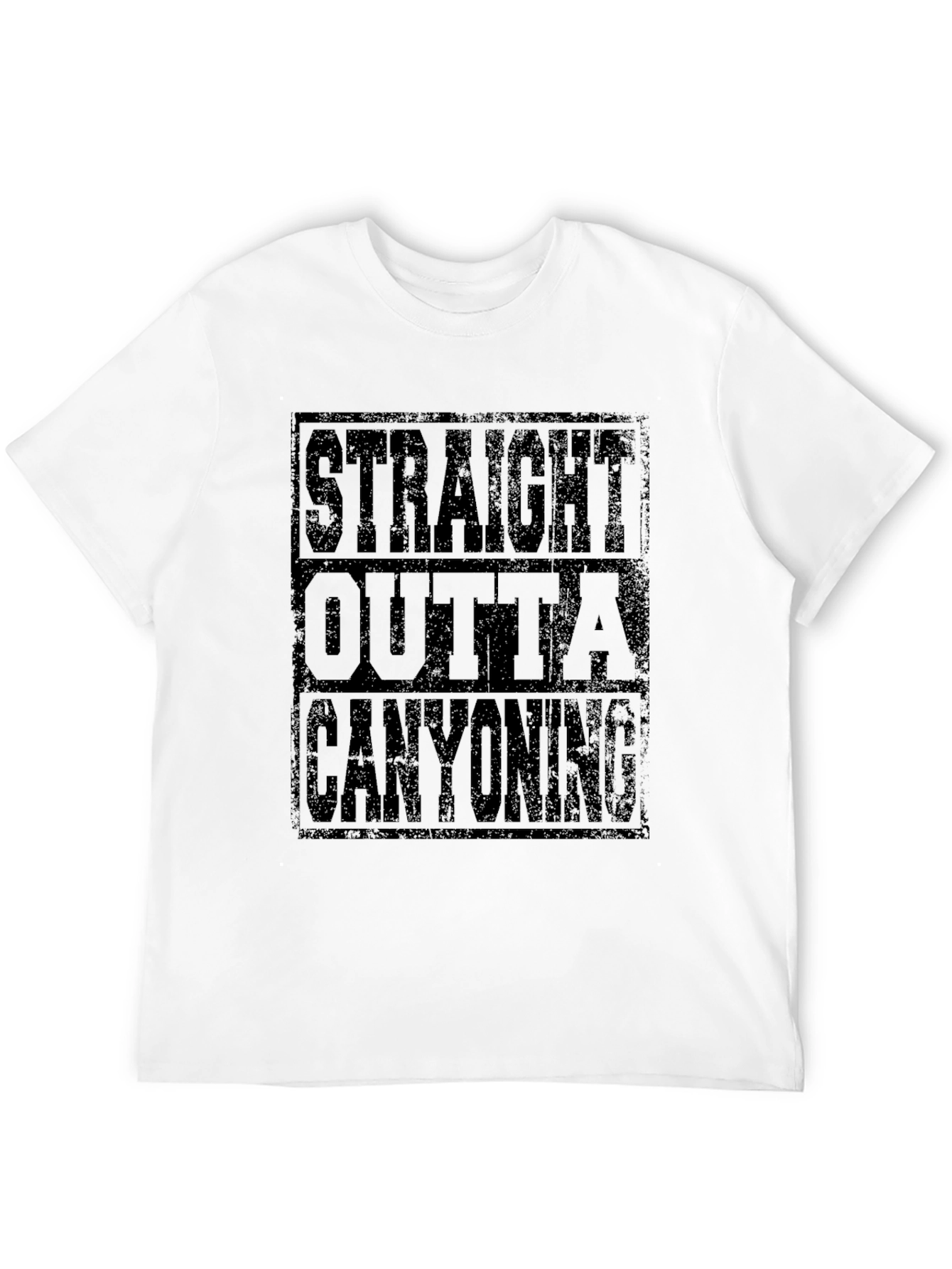 Straight Outta Canyoning Black T-Shirt