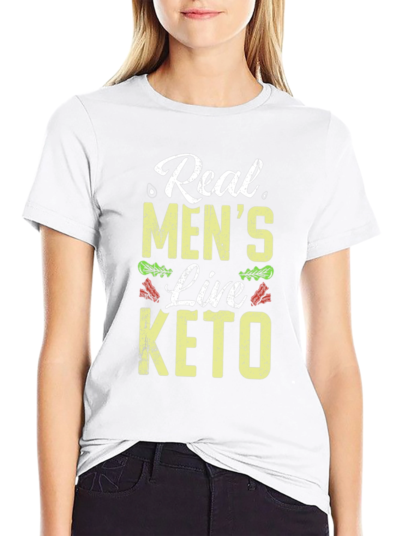 Real Mens Live Keto Black T-Shirt