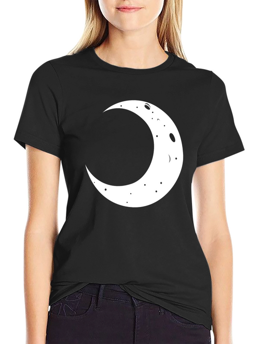 Crescent Moon Graphic Black T-Shirt