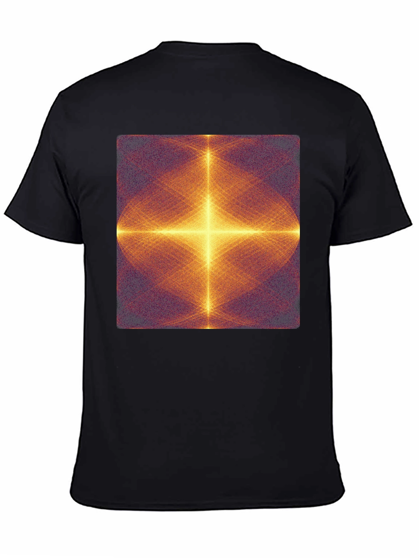 Abstract Geometric Pattern Black T-Shirt