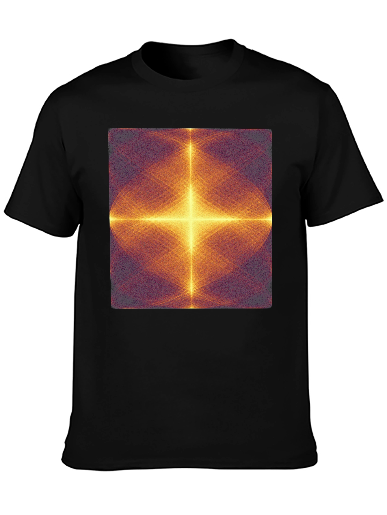 Abstract Geometric Pattern Black T-Shirt