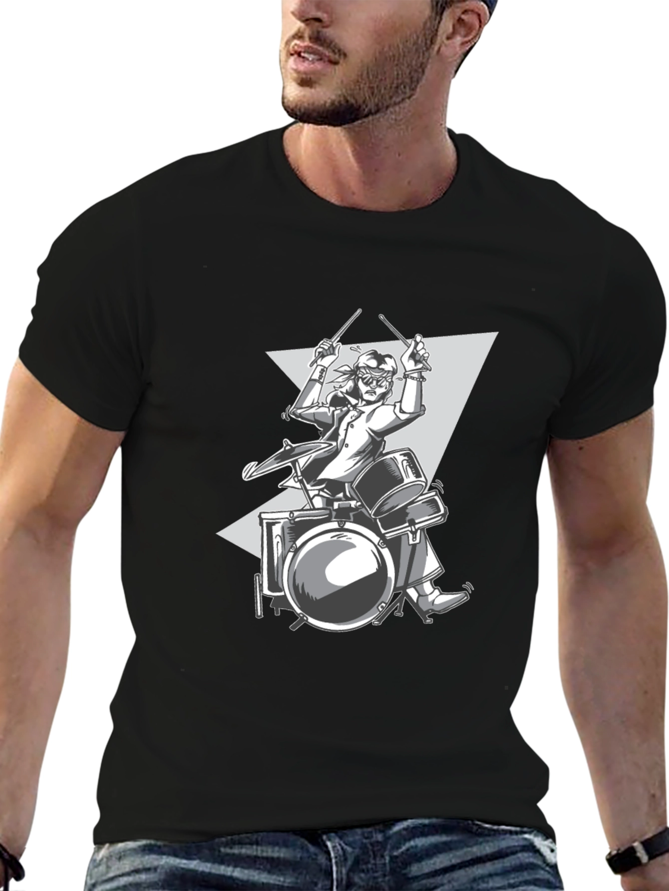 Drummer Graphic T-Shirt - Rock On!