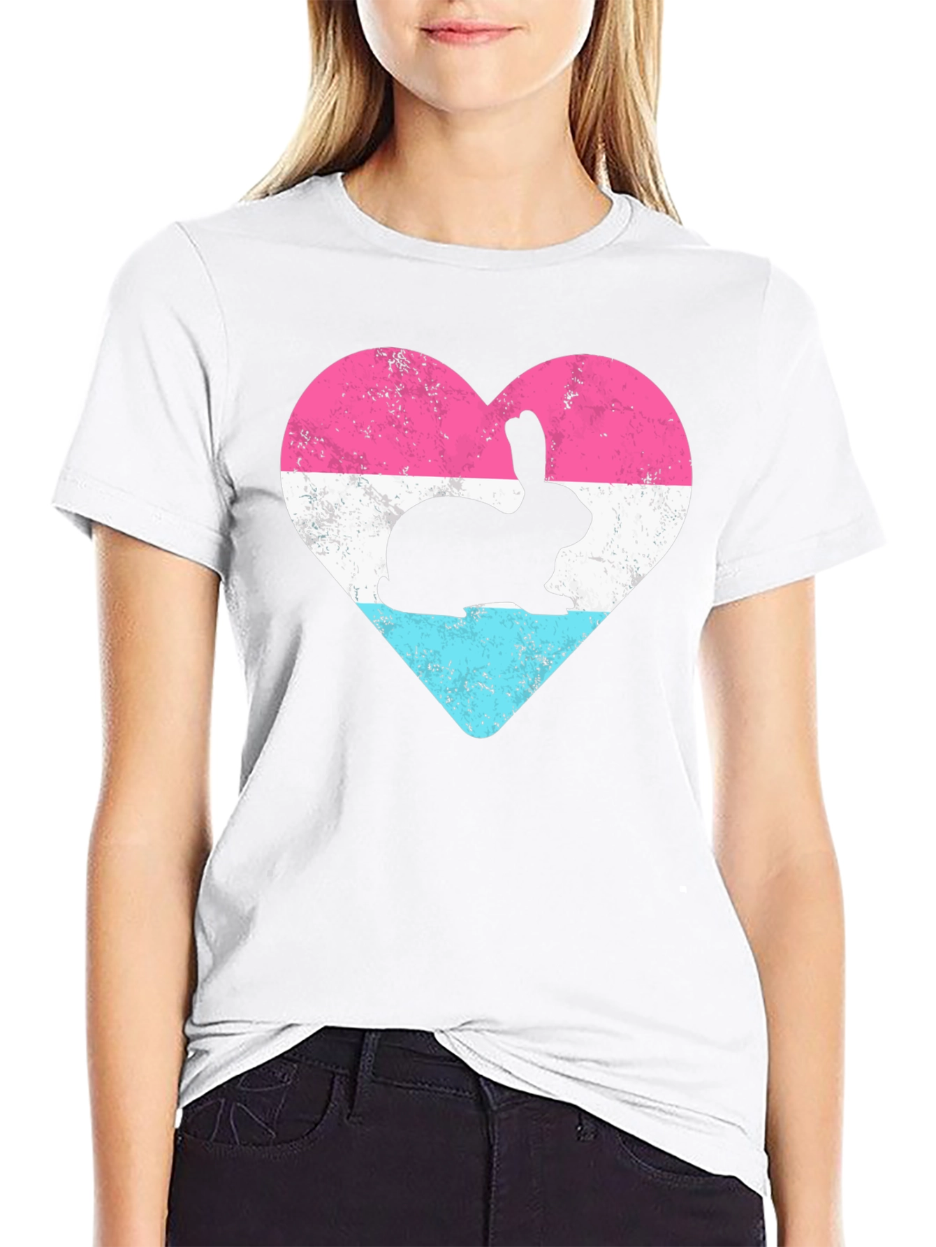 Bunny Heart T-Shirt - Cute & Stylish Design