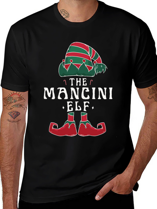 Mancini Elf Matching Family Christmas T-Shirt