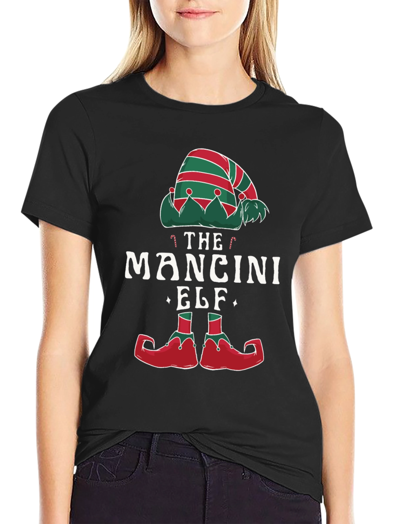 Mancini Elf Matching Family Christmas T-Shirt