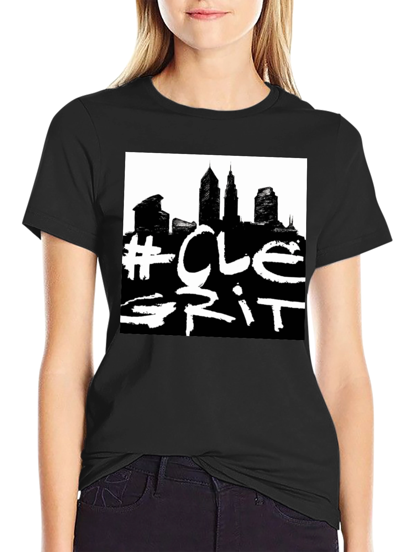 CLE Grit Black Graphic Tee