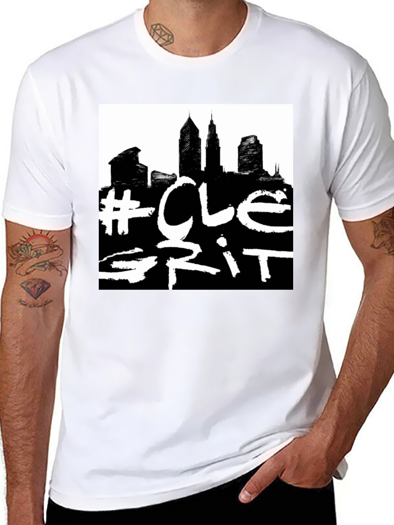 CLE Grit Black Graphic Tee