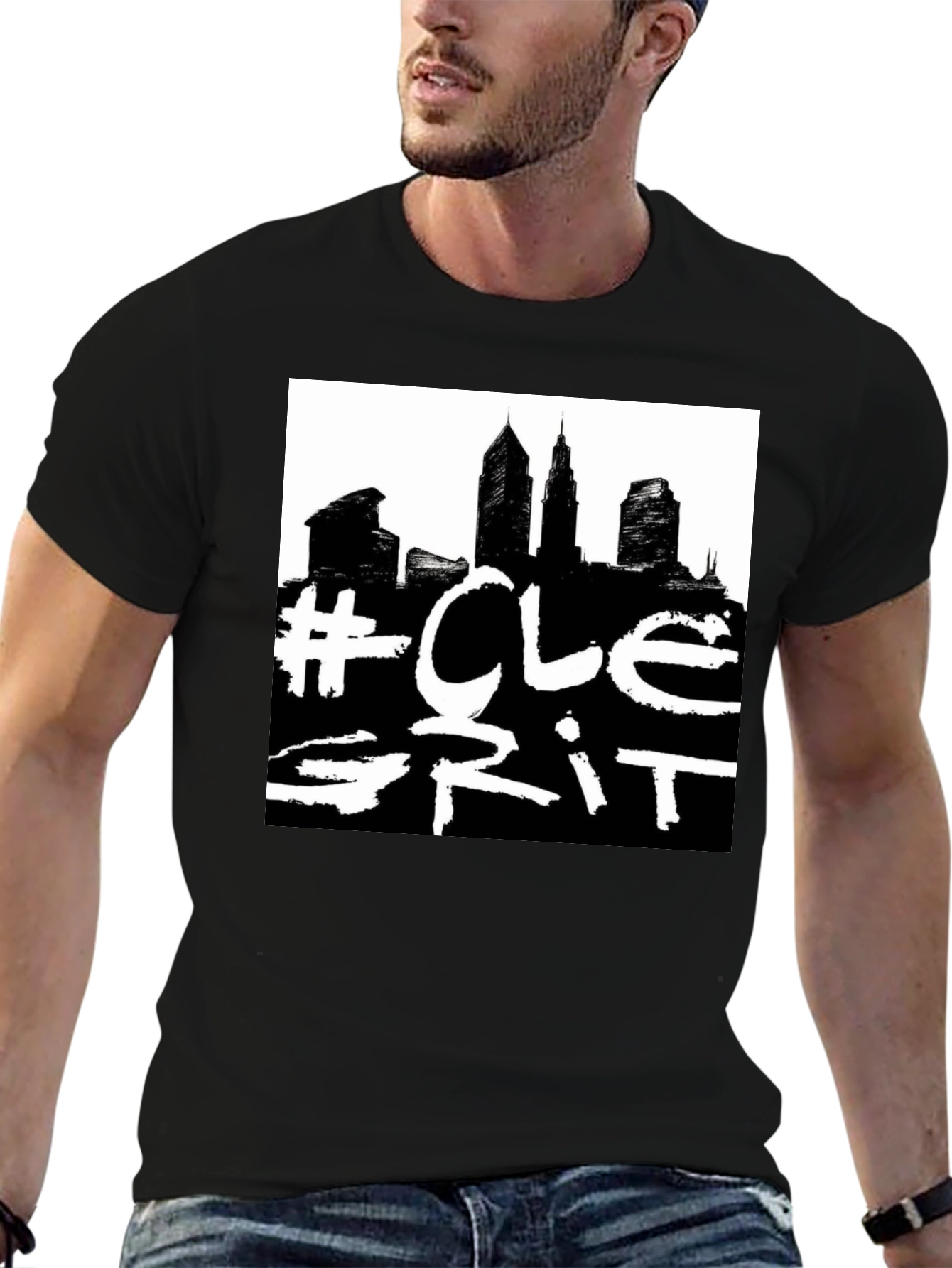 CLE Grit Black Graphic Tee