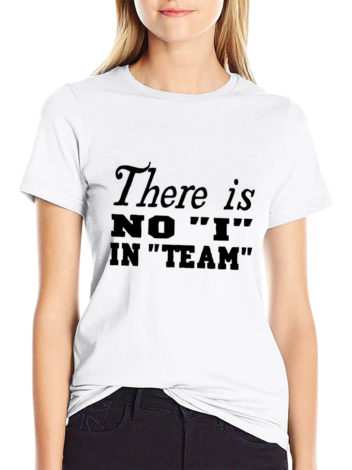 There is NO I in Team Mens Black T-Shirt